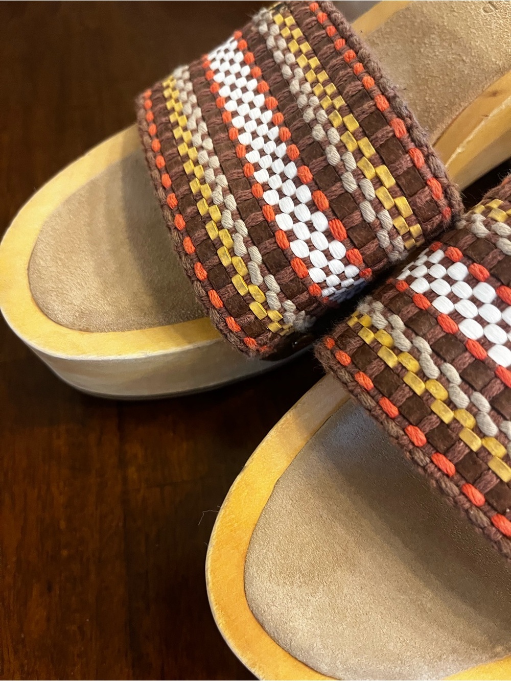 $330 NWOB Veronica Beard Hannalee woven platform clog mules - Picture 2 of 5